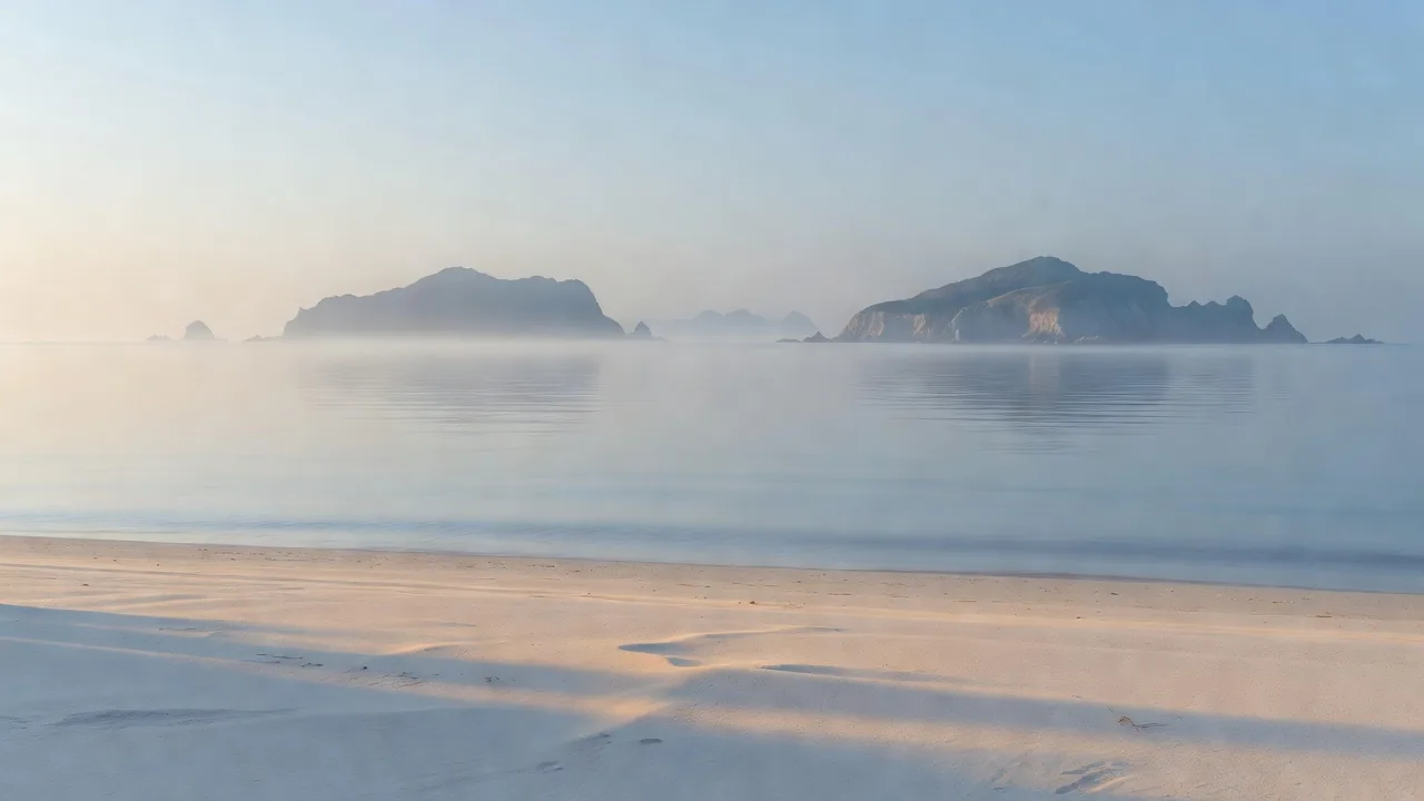 Islands appear like quiet thoughts, drifting just beyond reach.